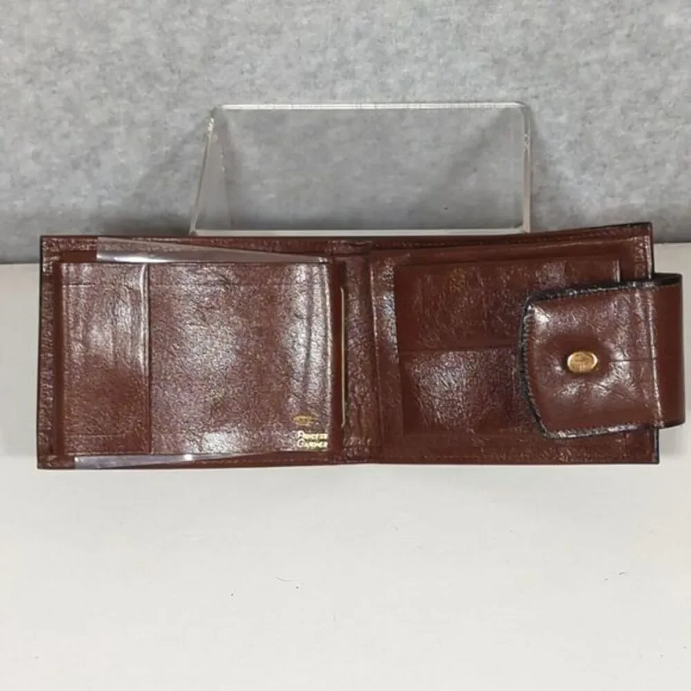 VTG Princess Gardner Calfskin Bifold Billfold‎ Wallet Brown Leather 3.5x5 Retro